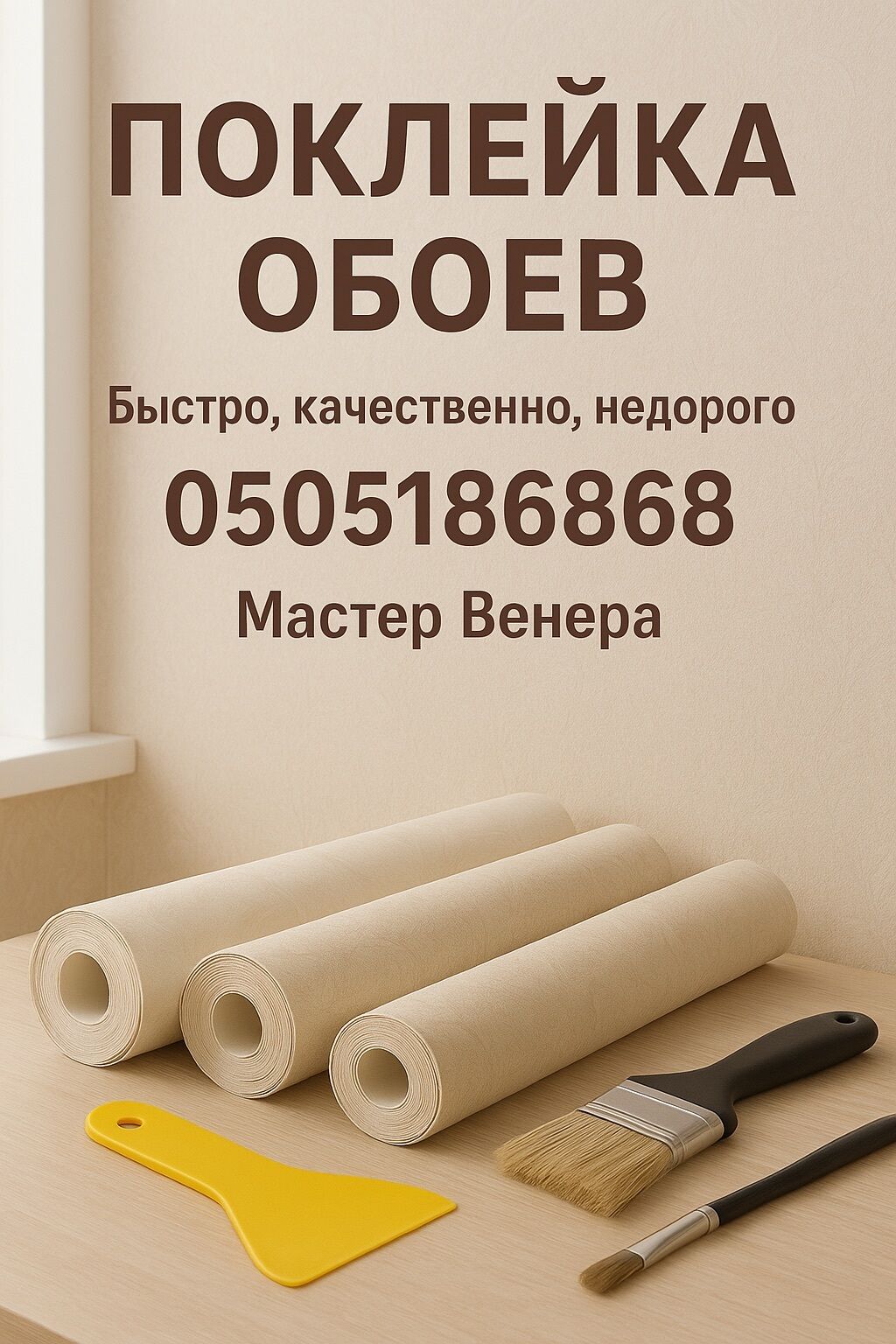 Поклейка обоев покраска 🥰!!! ➤ Кыргызстан ᐉ Бизнес-профиль компании на lalafo.kg