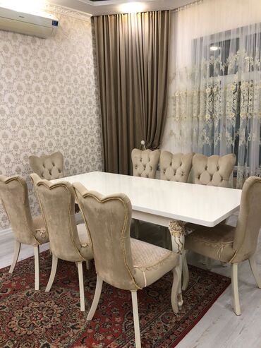 işlənmiş stolar: Qonaq otağı üçün, İşlənmiş, Dördbucaq masa, 8 stul, Türkiyə