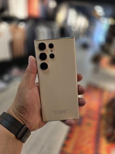 телефон флай с большими кнопками: Samsung Galaxy S23 Ultra, 512 GB, rəng - Bej, Sensor, Barmaq izi, Simsiz şarj