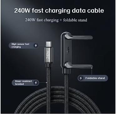 Kablovi za telefone: 240W Držač za telefon sa kablom za punjenje iprenos podataka - — 8