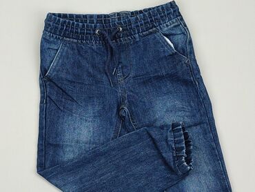 skinny jeans z wysokim stanem: Spodnie jeansowe, Pepco, 4-5 lat, 110, stan - Dobry
