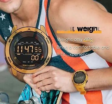 Ručni satovi: NORTH EDGE MARS - 44mm - Crvena OPIS: Funkcije: Kalendar Alarm — 8