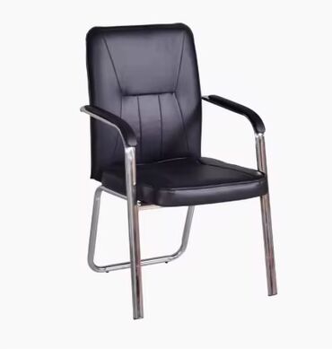 stul ustu: Ofis/Qonaq Kreslosu – qara rəng - Material: süni dəri üzlük, asan