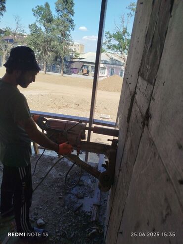 Beton işləri: Səssiz tozsuz səliqəli kəsim. Beton katlavan monolit kubik — 12