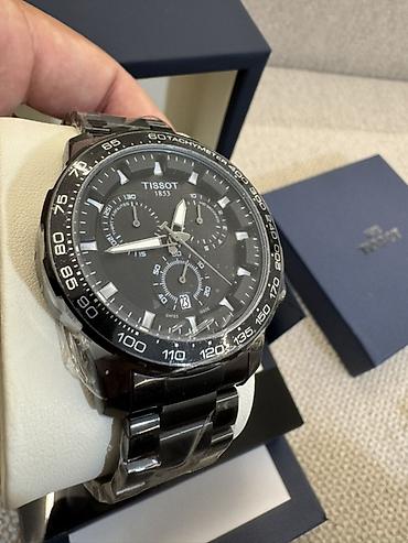 стильные джинсы мужские: Классические часы часы, Tissot, Швейцария, Секундомер, Мужские, Новый — 2