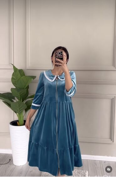 кыргыз платья: Детское платье, цвет - Голубой, Новый