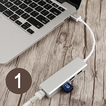 windows surface: Адаптер переходник "4 в 1" Usb-хаб + сетевая карта - добавляет в ваш — 1