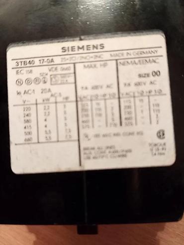 viler goblen: SIEMENS POMOĆNI KONTAKTOR 3TB40 22 -OA | SIEMENS pomoćni kontaktor — 5
