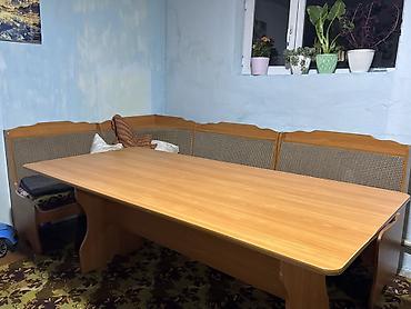 куплю кухонный уголок: Кухонный мягкий уголок, Б/у, ЛДСП, цвет - Коричневый — 3