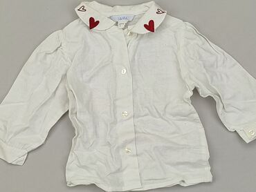 biała bluzka z baskinka: Blouse, 9-12 months, condition - Good