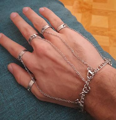 nisan uzukleri 2021: Məmulat: Barmaq üzükləri ilə birləşən zəncirli biləklik (hand harness) — 2