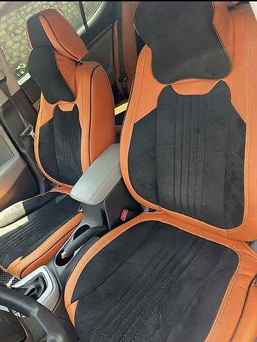 авто шторы: Чехлы Экокожа, С подушкой, цвет - Оранжевый, Hyundai, Б/у, Платная доставка, Самовывоз — 2