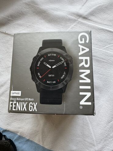 мужские спортивные часы: Garmin 6X Sapphire в идеальном состоянии