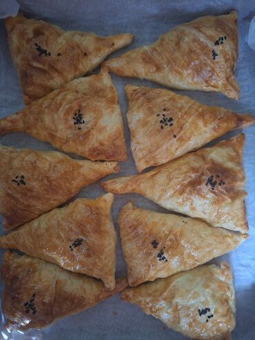Выпечка, хлебобулочные изделия: Магазиндерге заказ алабыз. Самса из слоёного теста - Треугольные — 10