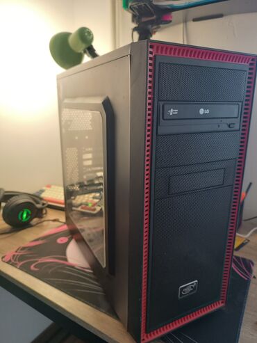корпусы для компьютера: ПК корпусу, Колдонулган, DeepCool, ATX, түсү - Кара