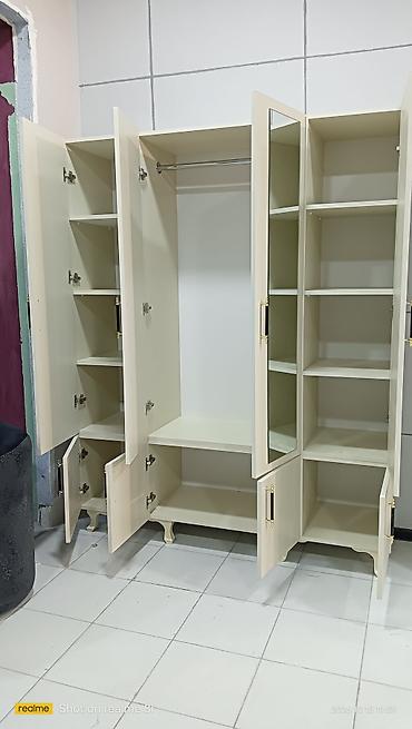 guzgu boydan: Yeni, 4 qapılı, Güzgülü, Ağ, Açılan, Düz dolab — 3