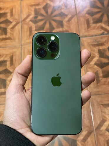 iphone en ucuz telefon: IPhone 13 Pro, 128 GB, Alpine Green, Barmaq izi, Face ID