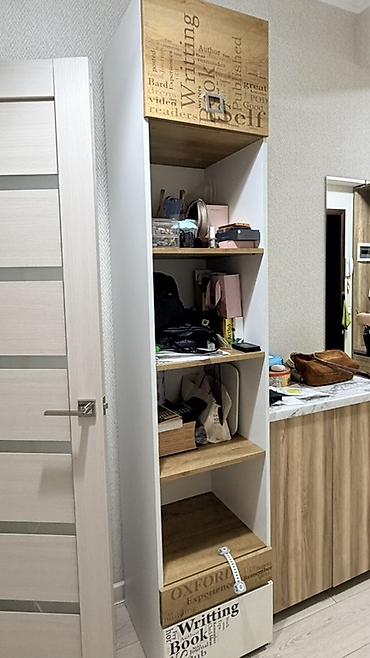 study table: Детская гарнитура, Б/у, Для мальчика, ДСП, цвет - Белый, Самовывоз — 3