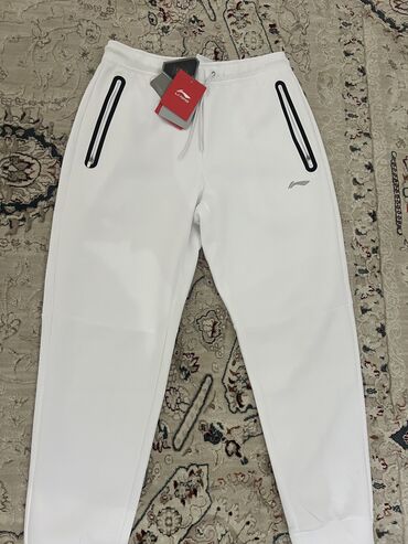 Брюки: Мужские брюки, XL (EU 42), Li-Ning, Новый, цвет - Белый, Самовывоз