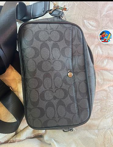Барсетки: Сумка через плечо COACH - Материал: фирменное покрытие Signature — 2
