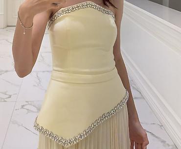 cone korse: 1 dəfə geyinilib - Zərif ziyafət geyimi – açıq sarı rəngdə, strapless — 2