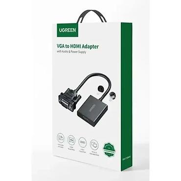 Adapteri i punjači za laptop: UGREEN VGA to HDMI adapter sa zvukom i napajanjem Opis: - Pretvara — 1