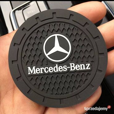 mercedes 123: Коврик для стакана воды с логотипом Mercedes-Benz, диаметр 7 см
