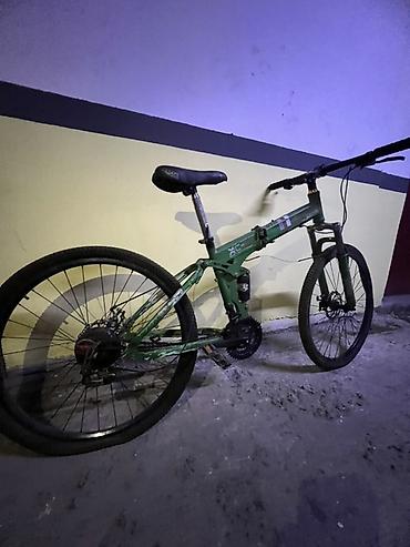 islenmis velosiped: Qatlanan dağ velosipedi – yaşıl rəng Xüsusiyyətlər: - Qatlanan — 2