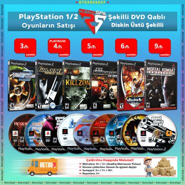 qab yuyan: PS2, PS1 Oyunların Satışı və Yazılması PlayStation 2 və 1 Disklər