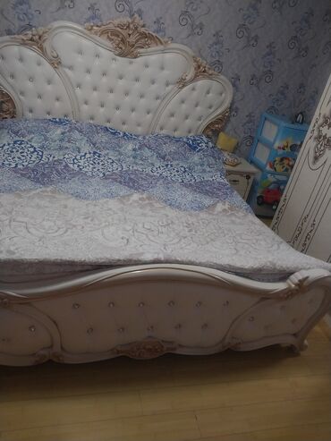 комплект мебели для спальни: Уктоочу бөлмө гарнитуру, түсү - Ак