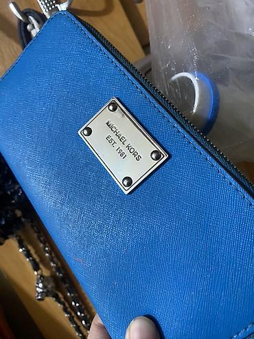 michael kors кошелек: Клатч/кошелёк Michael Kors - Цвет: ярко‑синий (saffiano-эффект — 1
