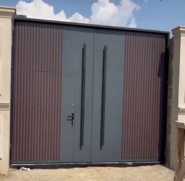 Həyət darvazaları: Yeni Dəmir Həyət darvazası, 450 m, Mexaniki, Qapı ilə, rəng - Qara, Kredit yoxdur, Ödənişli quraşdırma, Ödənişli çatdırılma, Rayonlara çatdırılma — 23