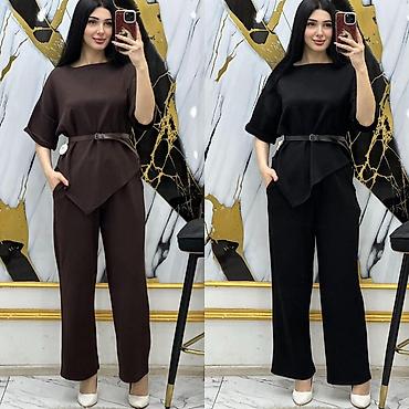 salvar kofta modelleri: İki parça qadın dəsti – bluz və şalvar - Model: rahat kəsimli — 2