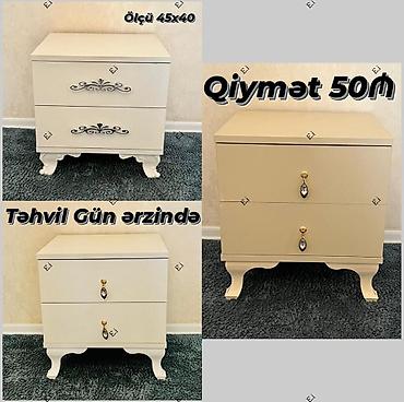 gence stol: İkiçəkməcəli tumbə - Ölçü: 45x40 sm - Dizayn: Klassik üslubda — 1