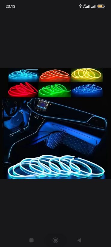 Digər işıqlandırma sistemləri: USB girişli, rəngli və rəng dəyişmək üçün duymeli Neon işıqlar