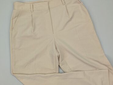 czarne dzianinowe spodnie: Material trousers for women, M (EU 38)