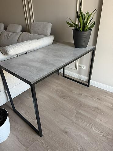 study table: Стол в стиле лофт с бетонной фактурой столешницы - Назначение — 2