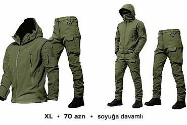 termo geyim: Taktiki kişi kostyumu – jaket və şalvar dəsti - Rəng: xaki/oli̇v - — 2