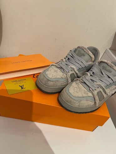 Ботинки: Louis Vuitton kişi idman ayaqqabısı - Model: LV Trainer (monoqram