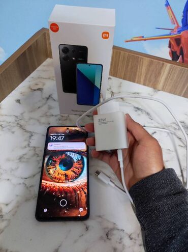 телефон fly wizard: Redmi Note 13, 256 GB, rəng - Qara, Sensor, Barmaq izi, İki sim kartlı