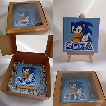 molbert: Mini kətan tablo – SEGA/Sonic The Hedgehog mövzulu - Rəsm: SEGA — 1