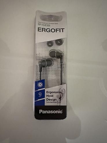 dinamik ev: Yeni Simli Qulaqcıqlar, Panasonic, rəng - Boz — 1