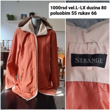 pinko kozna jakna: Jakna za prelazni period odgovara L-XL velicini materijal je tako