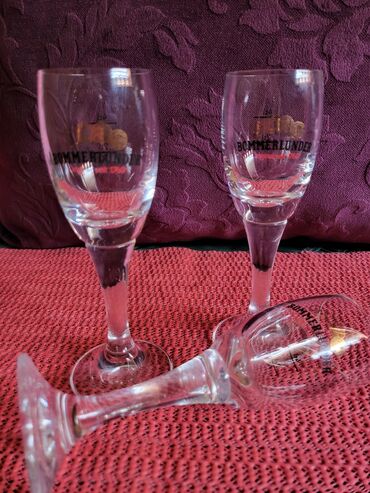 Čaše: Case nove za pice Bommerlunder vintaz. Komada 3 u ceni — 5