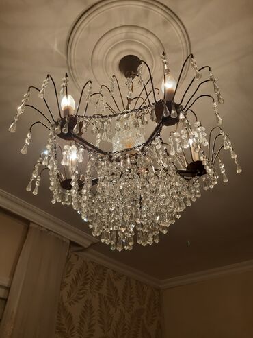 Çılçıraq, 6 lampa, Xrustal