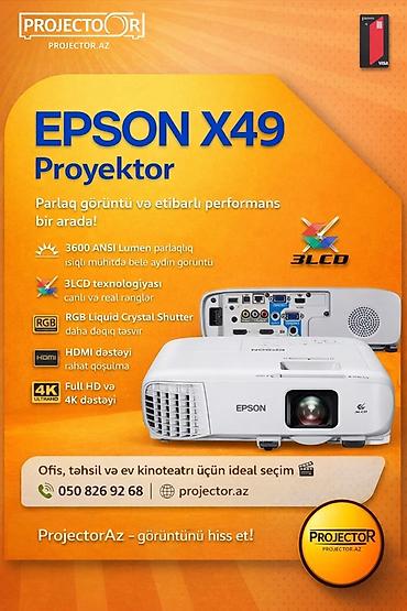 Proyektorlar: İşlənmiş Stasionar Proyektor Epson, Ödənişli çatdırılma — 1