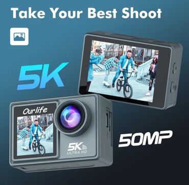 видеокамера sony профессиональная: Iki ekranlı 5k aksiyon kamerası Marka-Ourlife 50 meqapiksel 5k