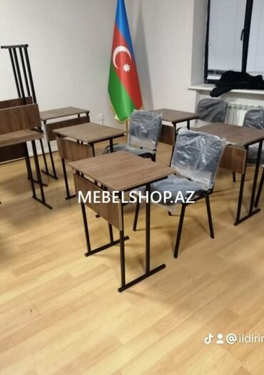 Ofis dəst mebeli: Məktəbli partalari Şagird oturacaqları və masalar Şagird stol stul — 11