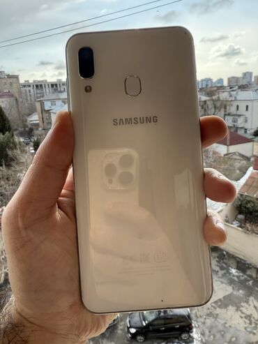 islenmis samsung telefonlar: Samsung Galaxy A30, 32 GB, rəng - Ağ, Barmaq izi