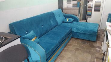 кухоная мебель: Модульный диван, цвет - Синий, Новый